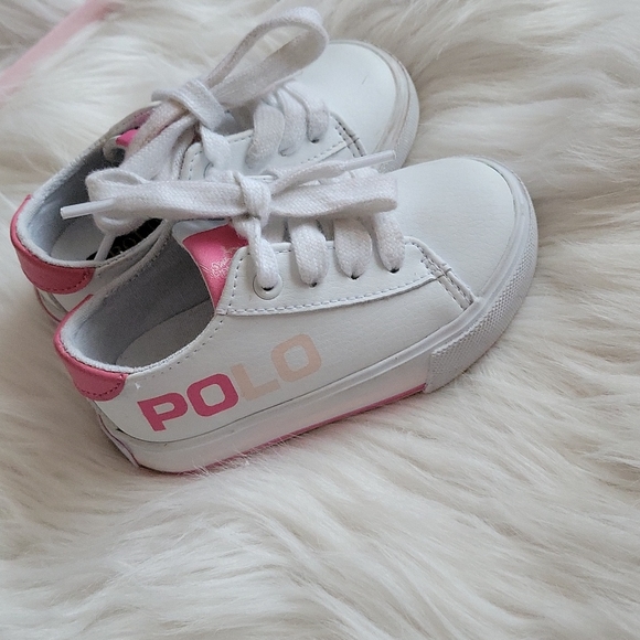 Ralph Lauren Shoes | Ralph Lauren Shoes Size 5 Toddler used Once | Color: Pink/White | Size: 5bb | Amiraa800's Closet
